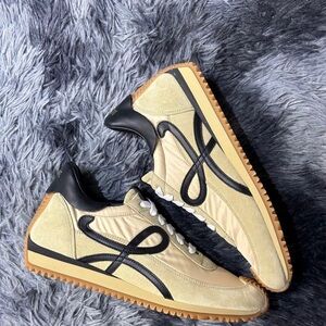 Loewe Beige and Black Sneakers